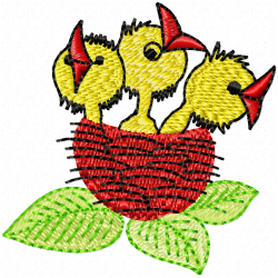 Small Birds Embroidery Design 2